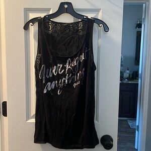Guess black see through back cut out sleeveless top size Small